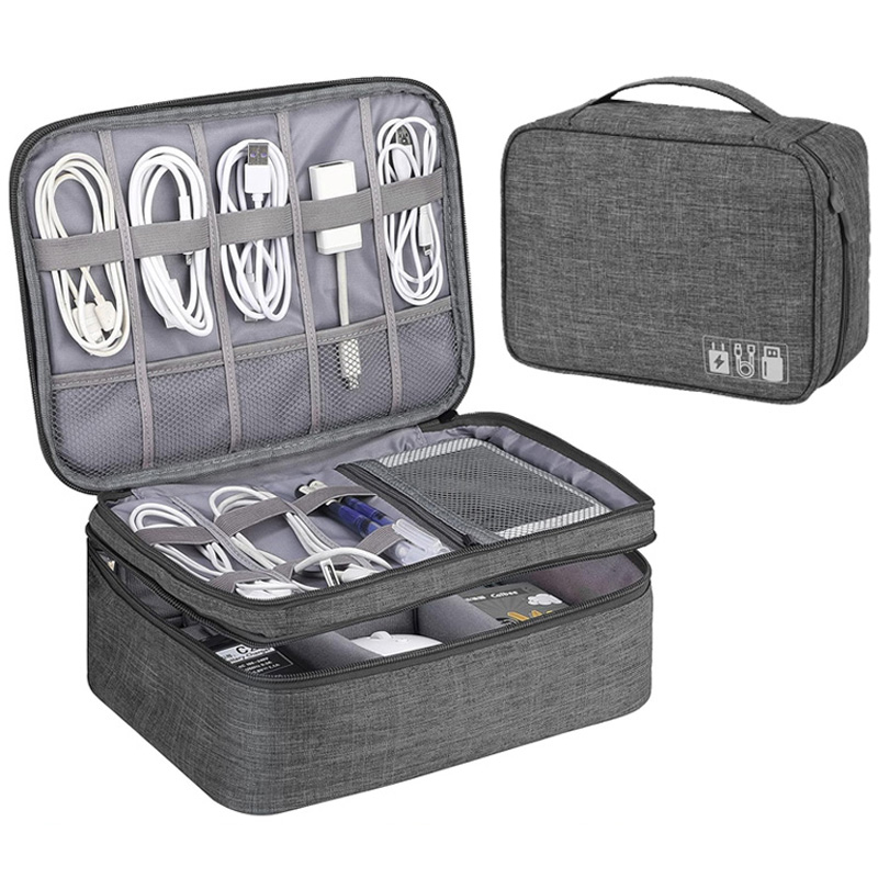 Electronics And Gadgets With I - Draagbare digitale opbergtas USB-gadget Waterdichte kabelorganizer