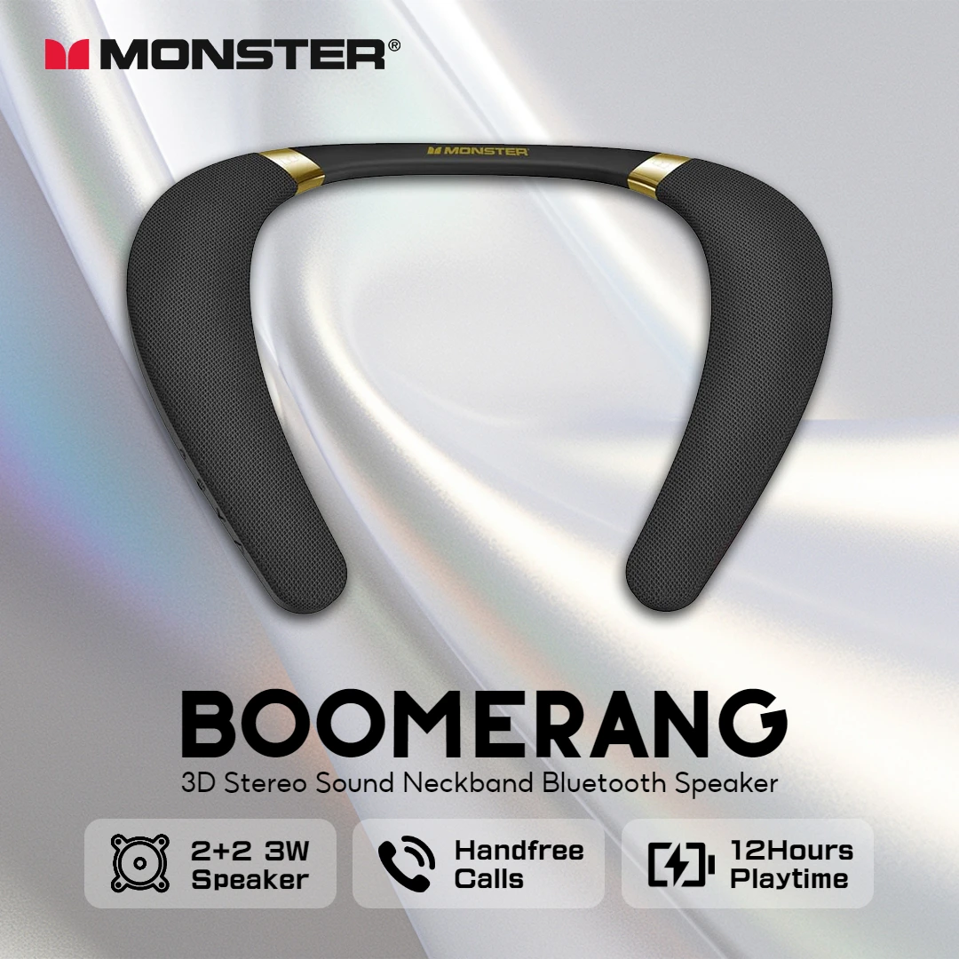 Bluetooth Speaker Waterproof - Nieuwe Monster Boomerang Nekband Bluetooth Speaker