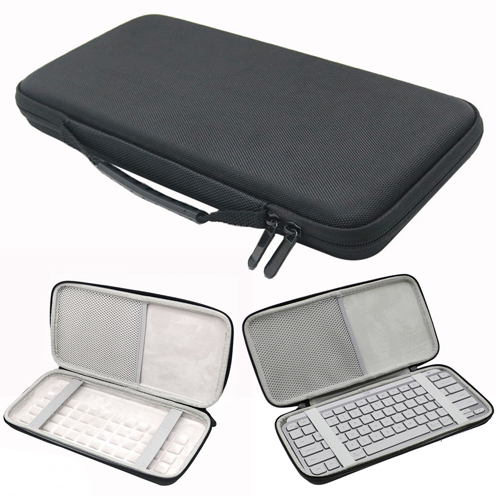 Wireless Keyboard Mini - EVA-harde hoes Verlicht toetsenbord Reisdraagtas Opbergtas